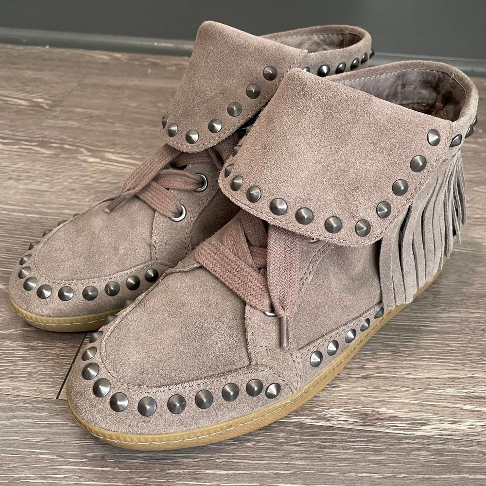 Ash Zapping Leather studded high top sneakers
